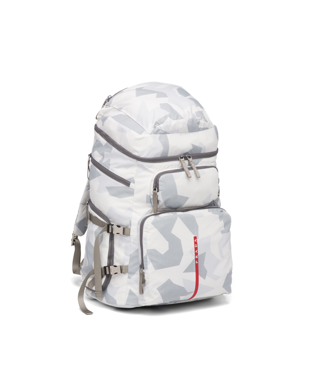 Prada Printed Technical Fabric Ski Boot Backpack Marble Gray | 34708-WASF