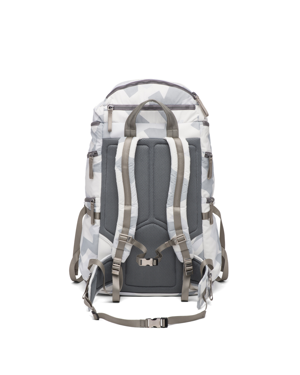 Prada Printed Technical Fabric Ski Boot Backpack Marble Gray | 34708-WASF