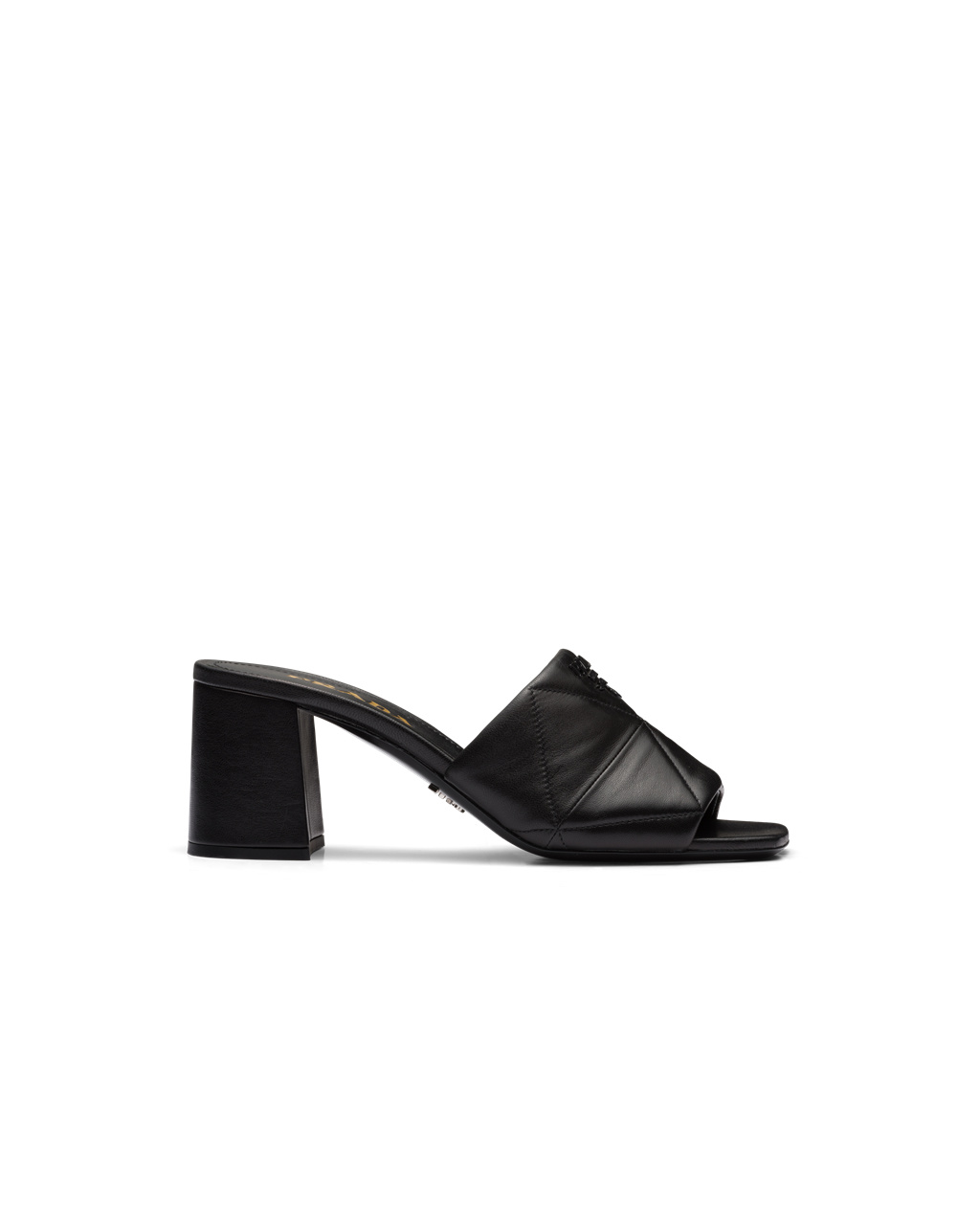 Prada Quilted Nappa Cuero Tacón Sandals Negras | 21943-WDYB