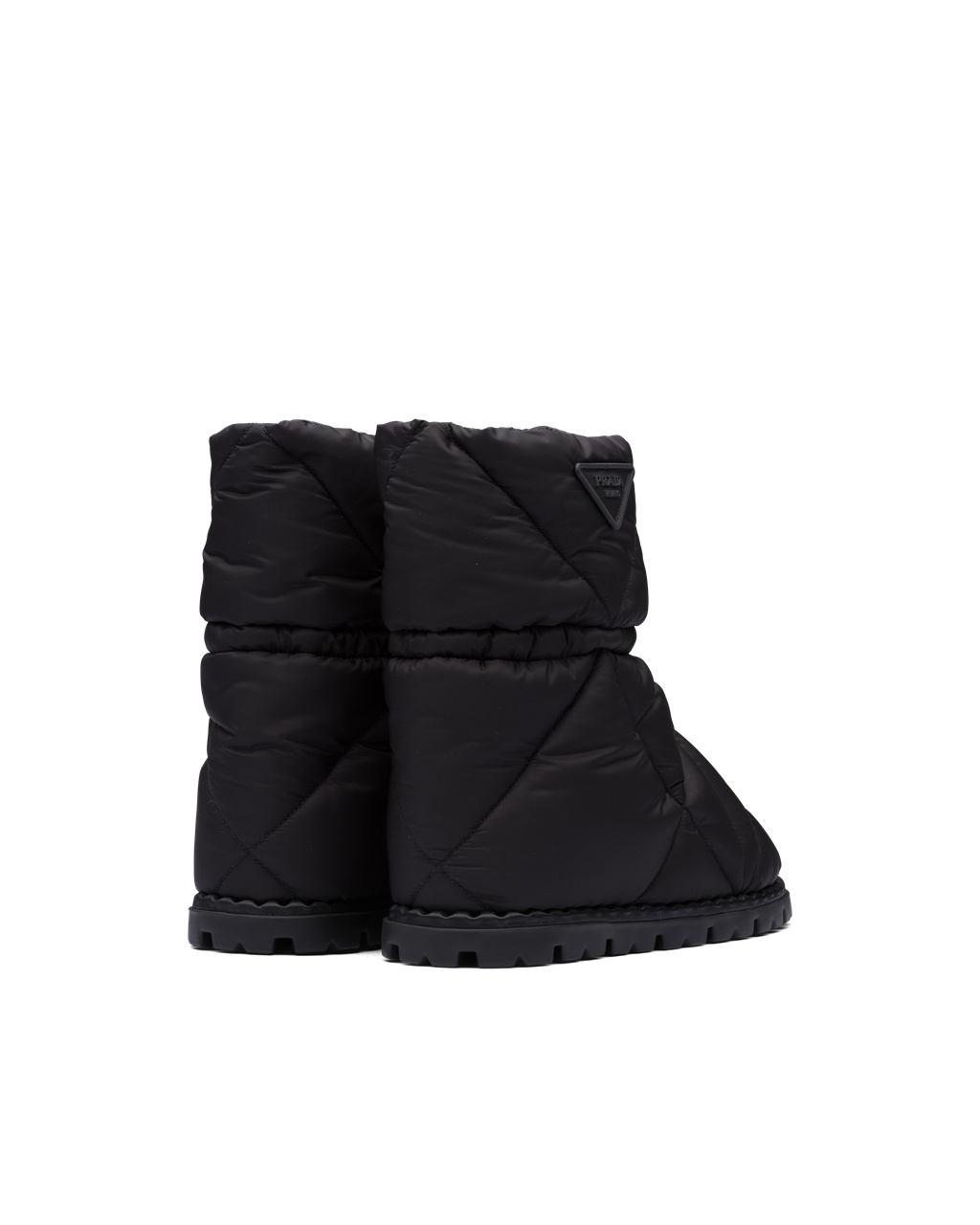 Prada Quilted Nylon Fabric Booties Negras | 50182-QMPH