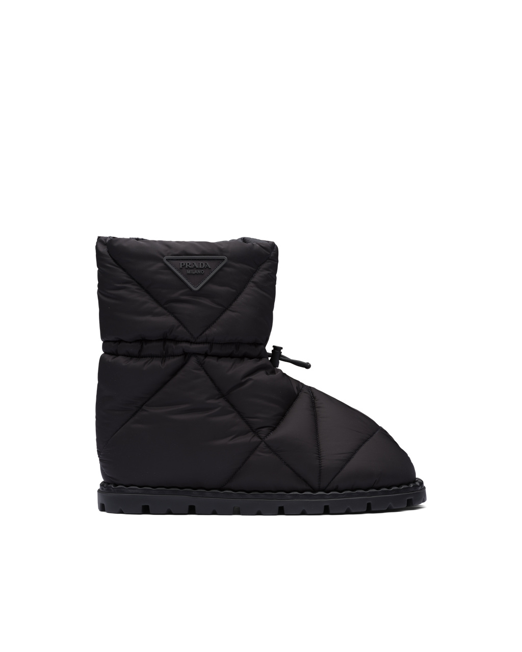 Prada Quilted Nylon Fabric Booties Negras | 50182-QMPH