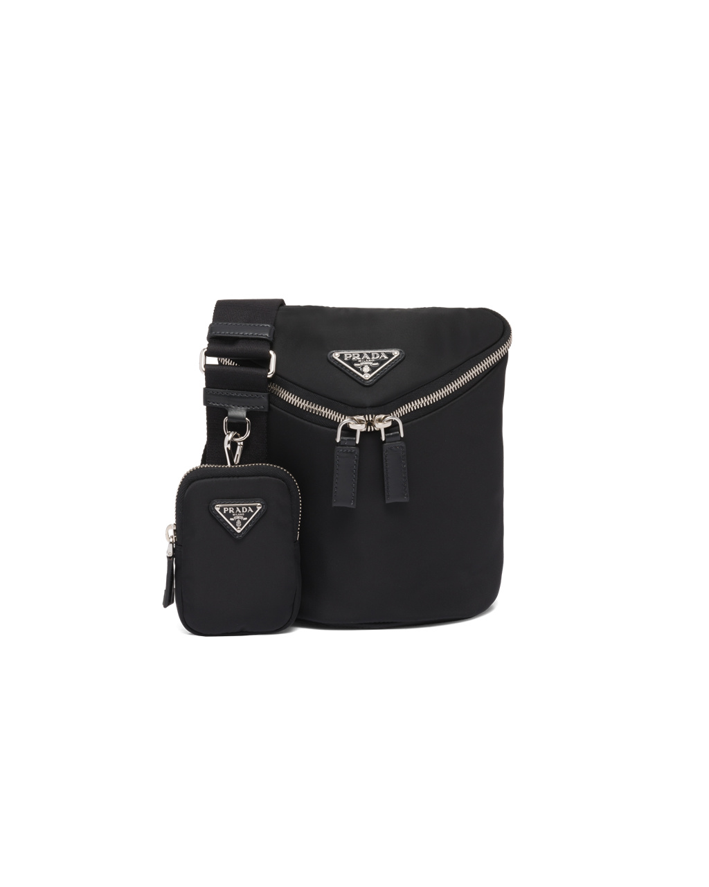 Prada Re-nylon And Cuero Shoulder Bag Negras | 21035-ZFER