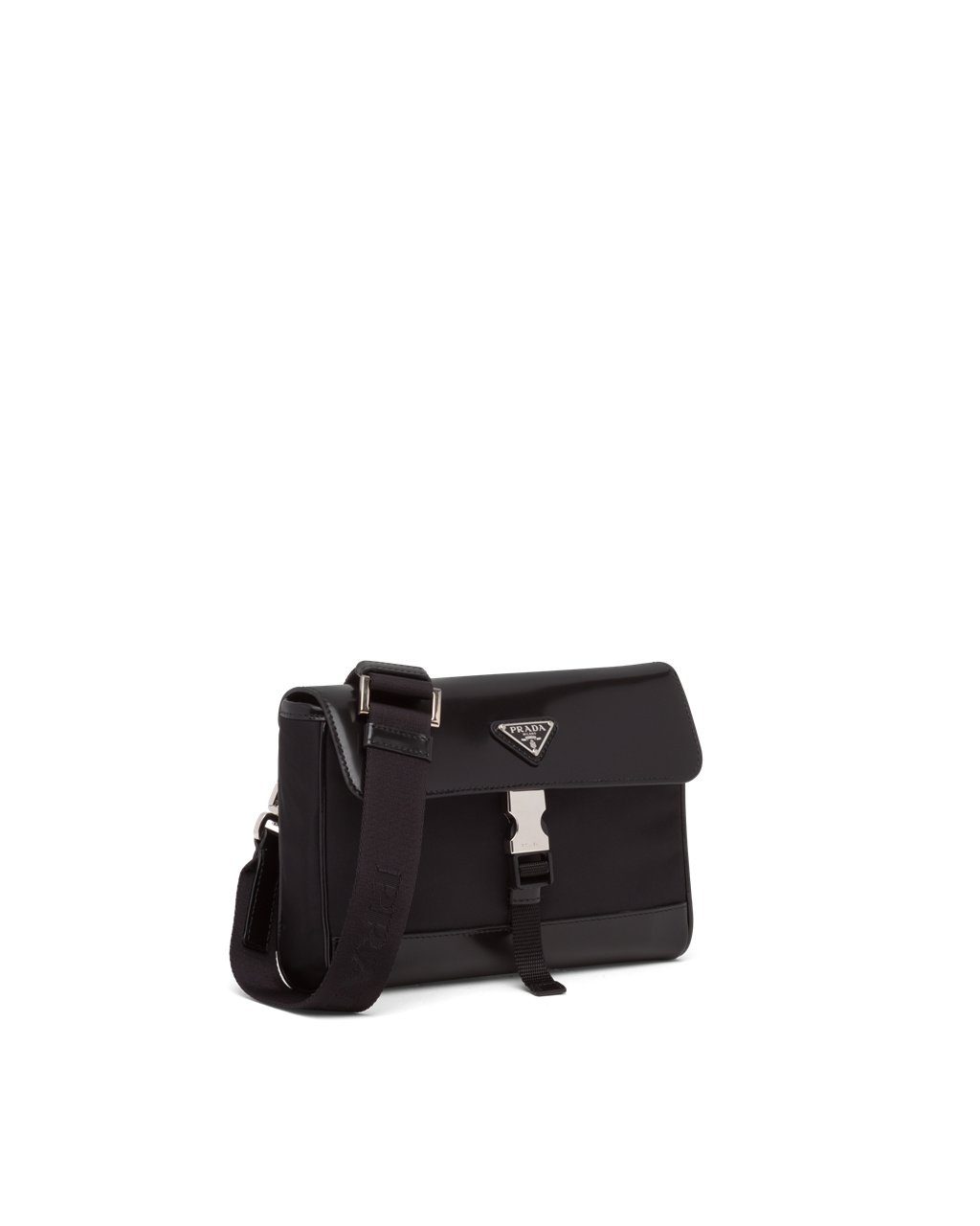 Prada Re-nylon And Cuero Shoulder Bag Negras | 67530-DKQX