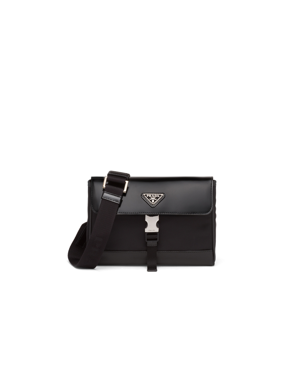 Prada Re-nylon And Cuero Shoulder Bag Negras | 67530-DKQX