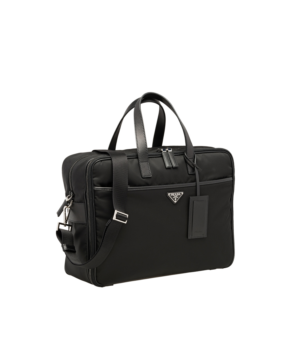 Prada Re-nylon And Saffiano Cuero Briefcase Negras | 54167-RSWU