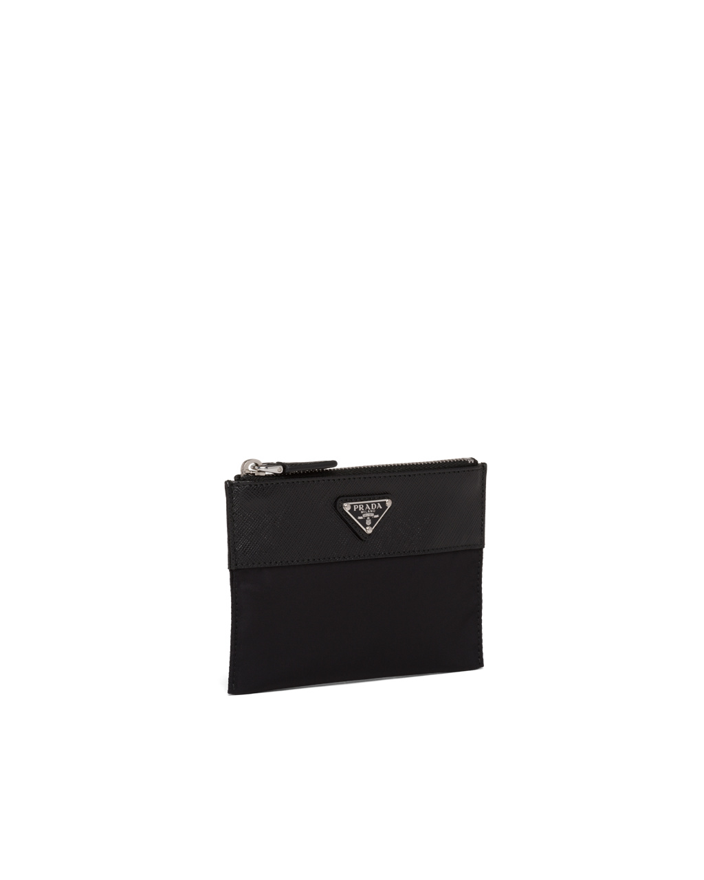 Prada Re-nylon And Saffiano Cuero Pouch Wallet Negras | 59634-IQRG