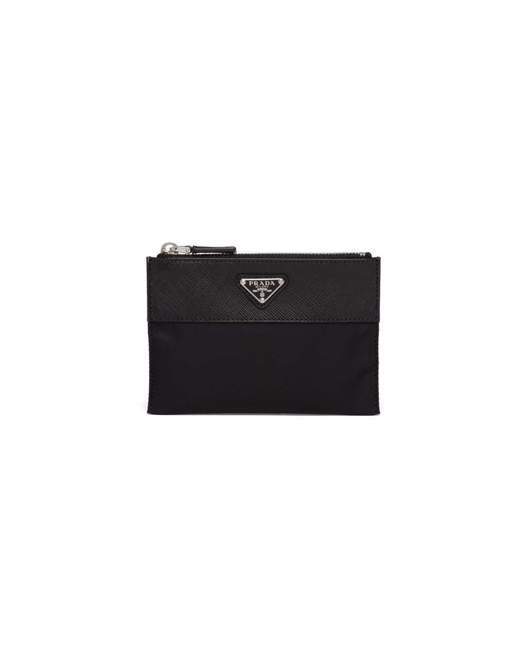 Prada Re-nylon And Saffiano Cuero Pouch Wallet Negras | 59634-IQRG