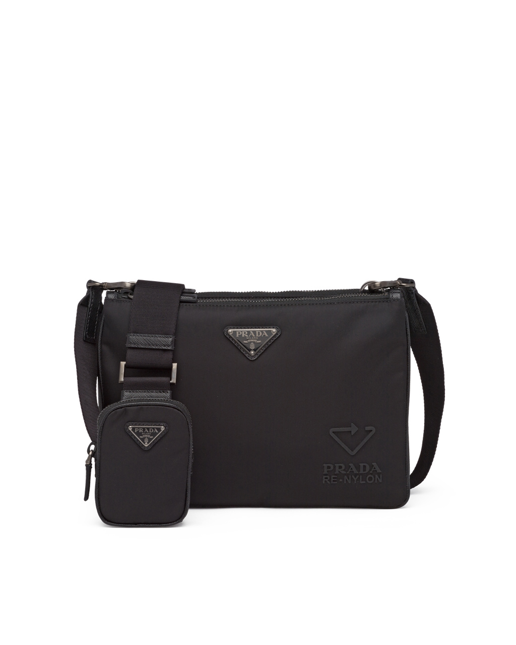 Prada Re-nylon And Saffiano Cuero Shoulder Bag Negras | 29871-VEKR