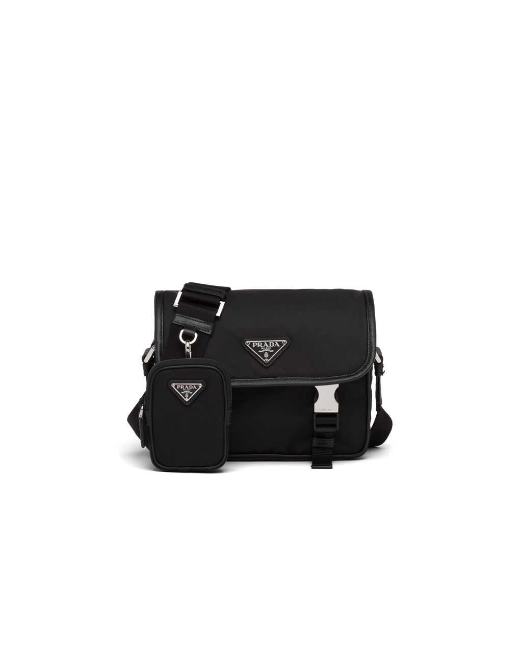 Prada Re-nylon And Saffiano Cuero Shoulder Bag Negras | 41723-MCQI