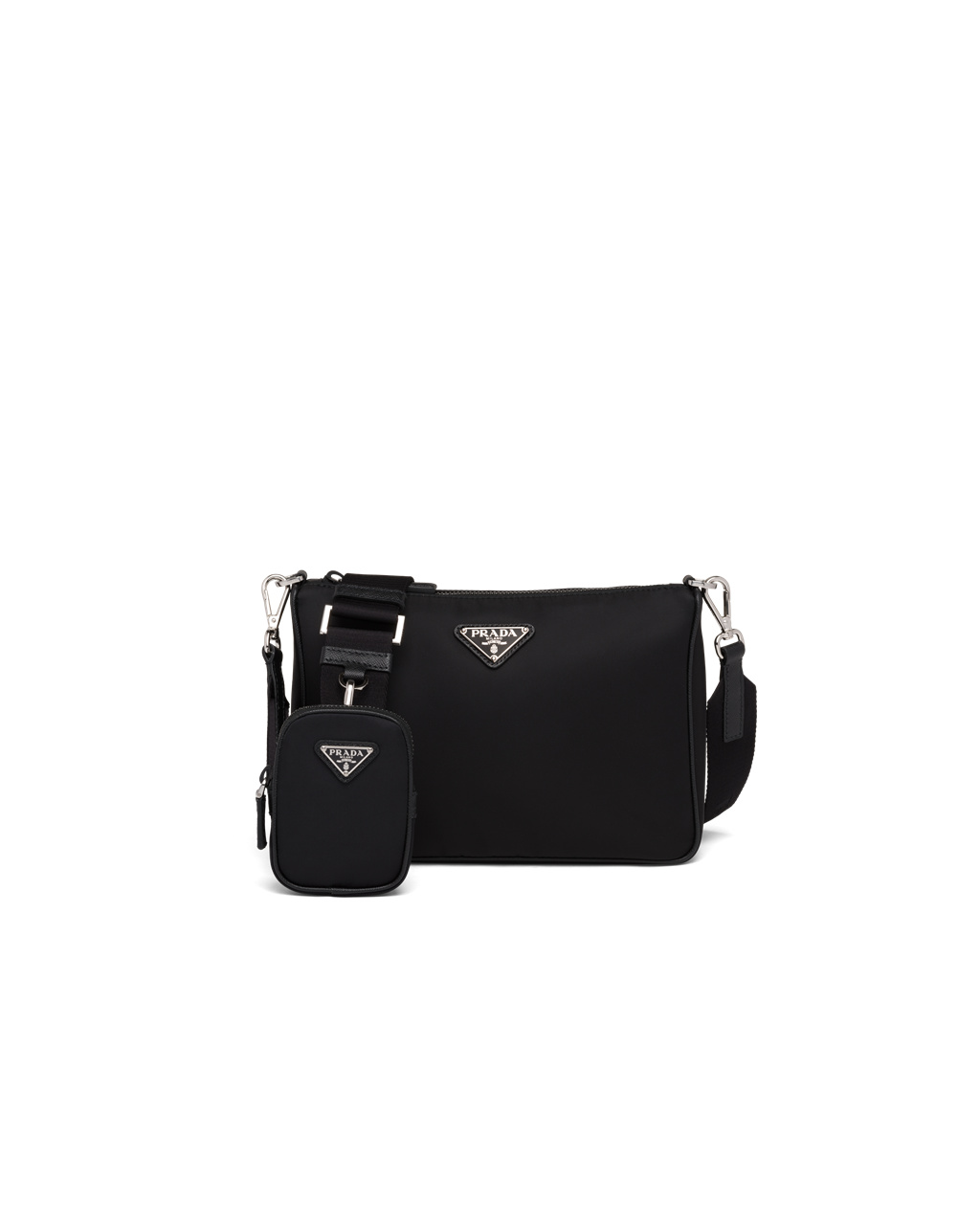 Prada Re-nylon And Saffiano Cuero Shoulder Bag Negras | 76905-JEAY