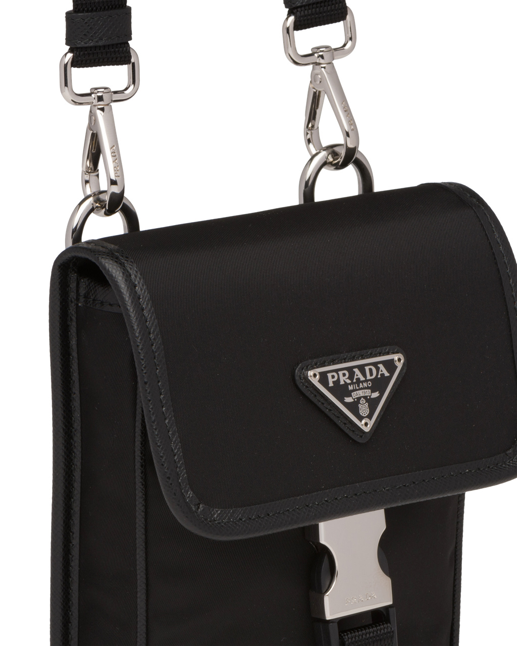 Prada Re-nylon And Saffiano Cuero Smartphone Case Negras | 64710-FBEU