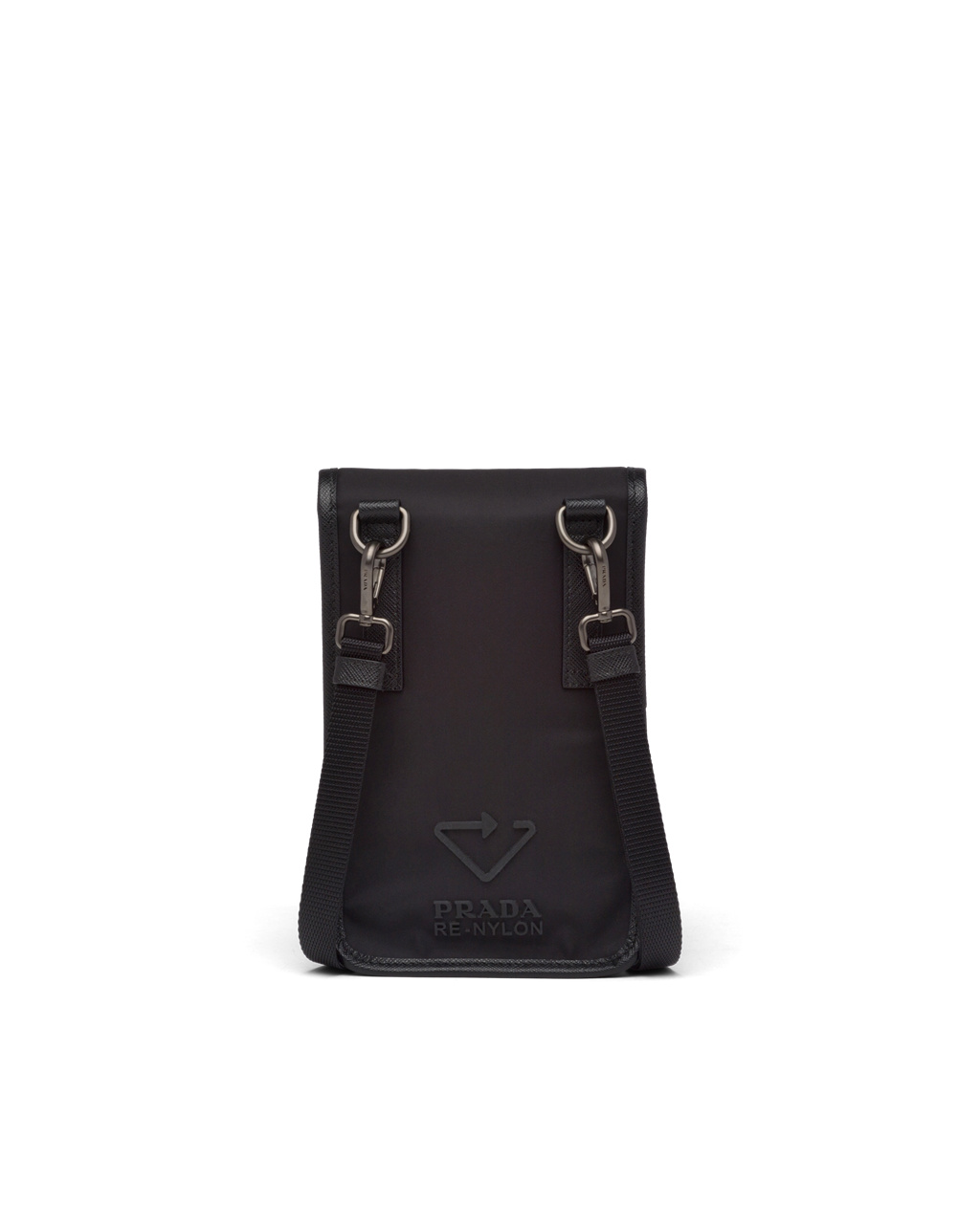 Prada Re-nylon And Saffiano Cuero Smartphone Case Negras | 76420-TZFL