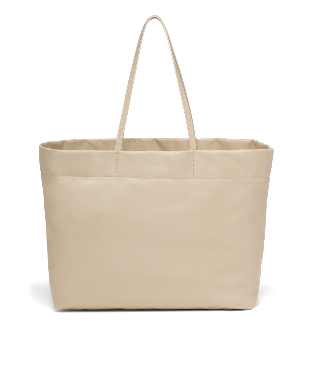 Prada Re-nylon And Saffiano Cuero Tote Bag Beige | 25680-AXSN