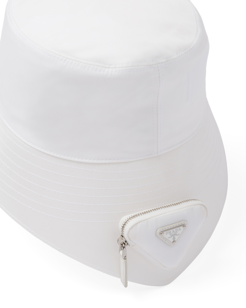 Prada Re-nylon Bucket Hat Blancas | 08427-MNGC