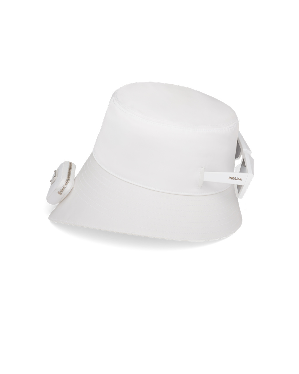 Prada Re-nylon Bucket Hat Blancas | 08427-MNGC