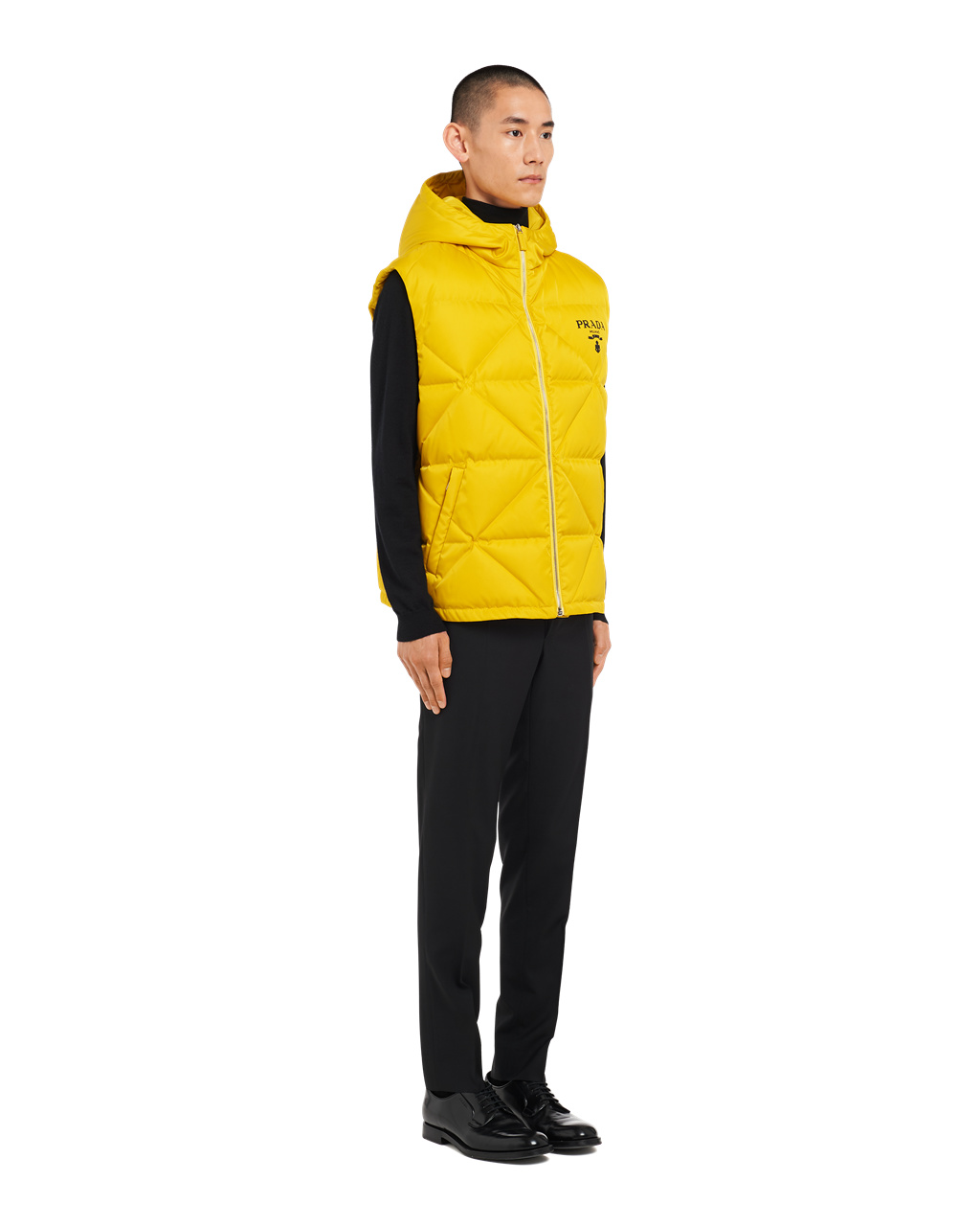 Prada Re-nylon Down Vest Amarillo | 58290-TYSX