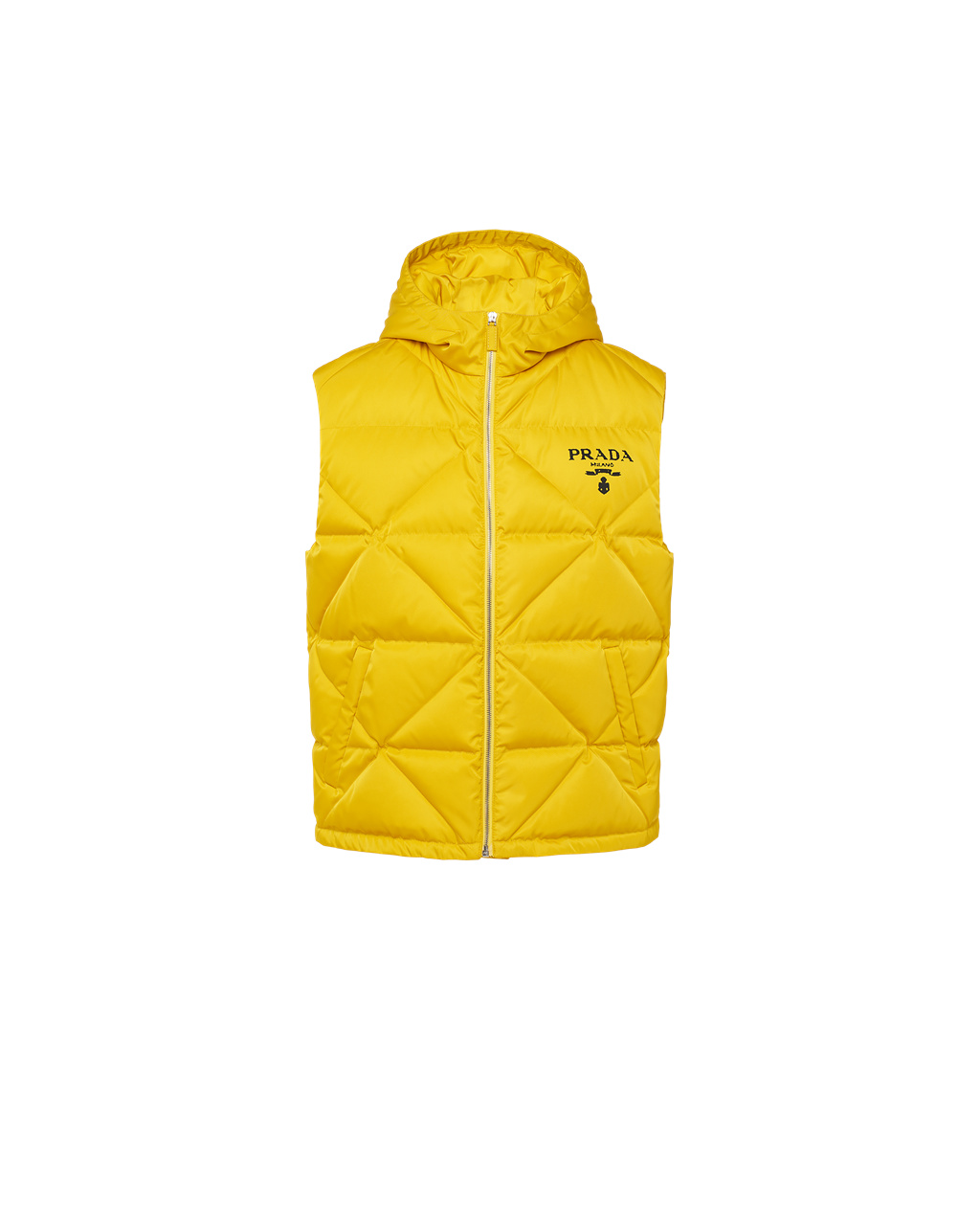 Prada Re-nylon Down Vest Amarillo | 58290-TYSX