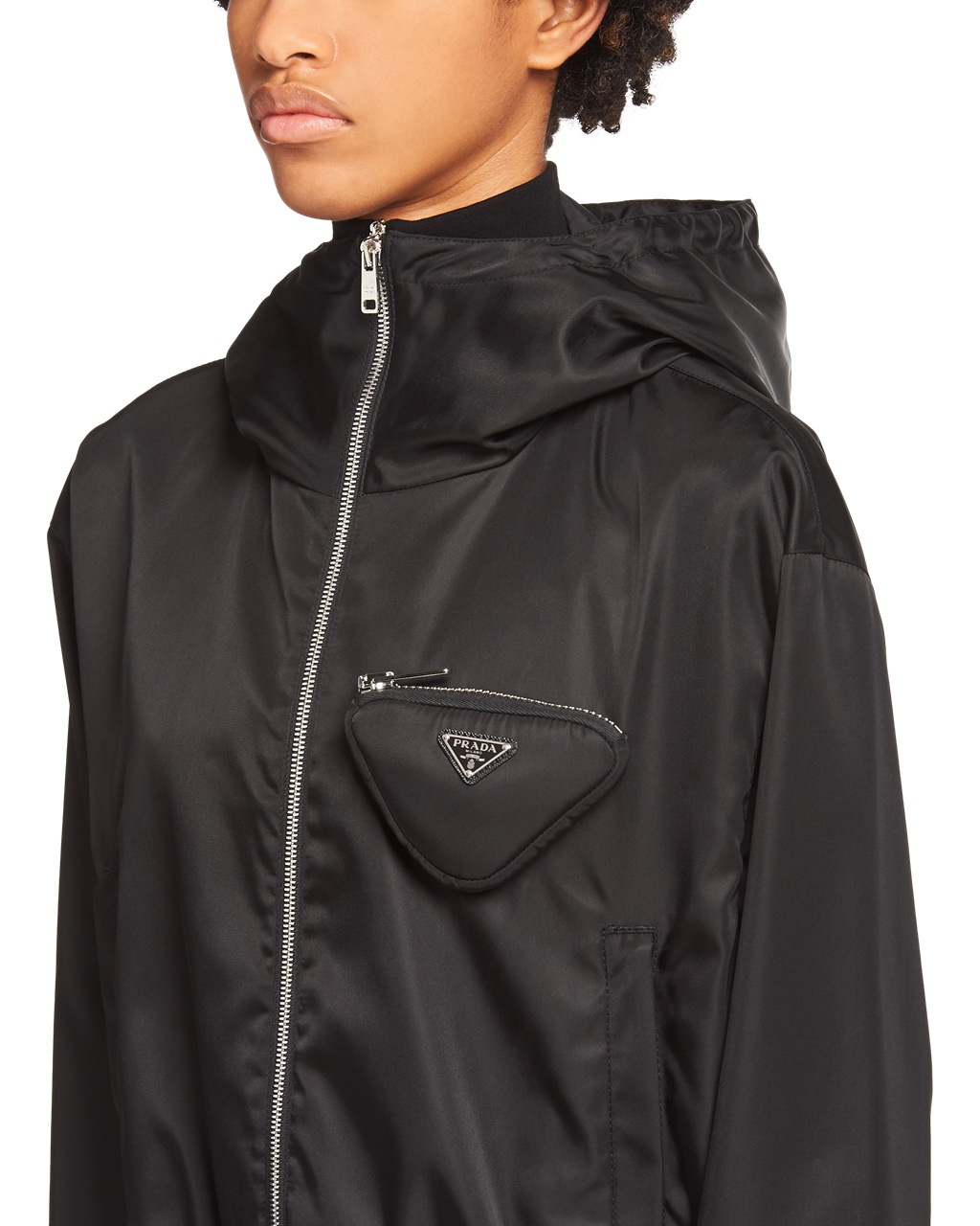 Prada Re-nylon Encapuchado Blouson Jacket With Pouch Negras | 78140-XIGV