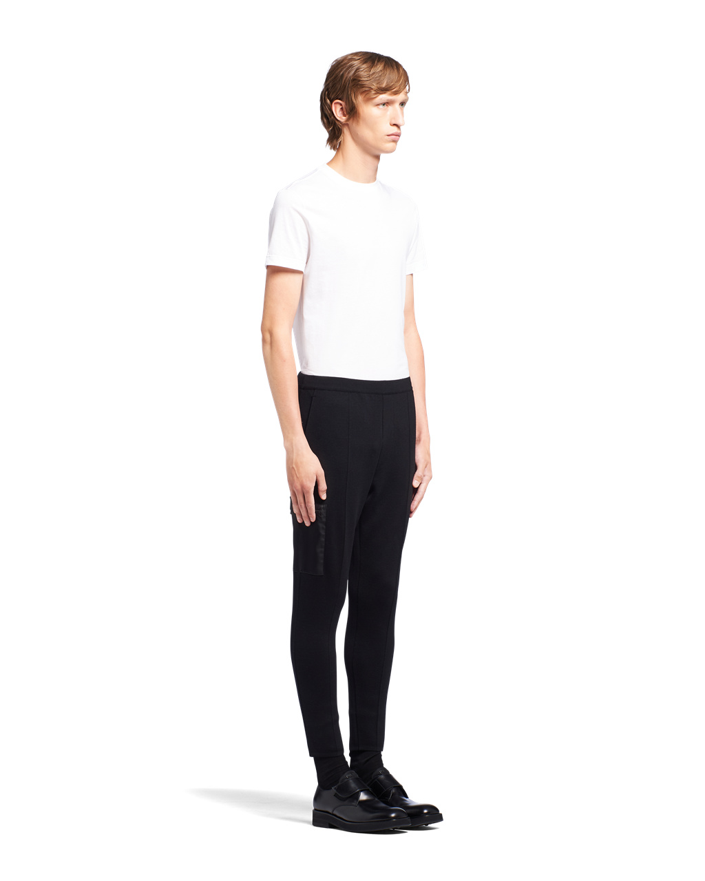 Prada Re-nylon Gabardine And Wool Pants Negras | 50287-TVNS