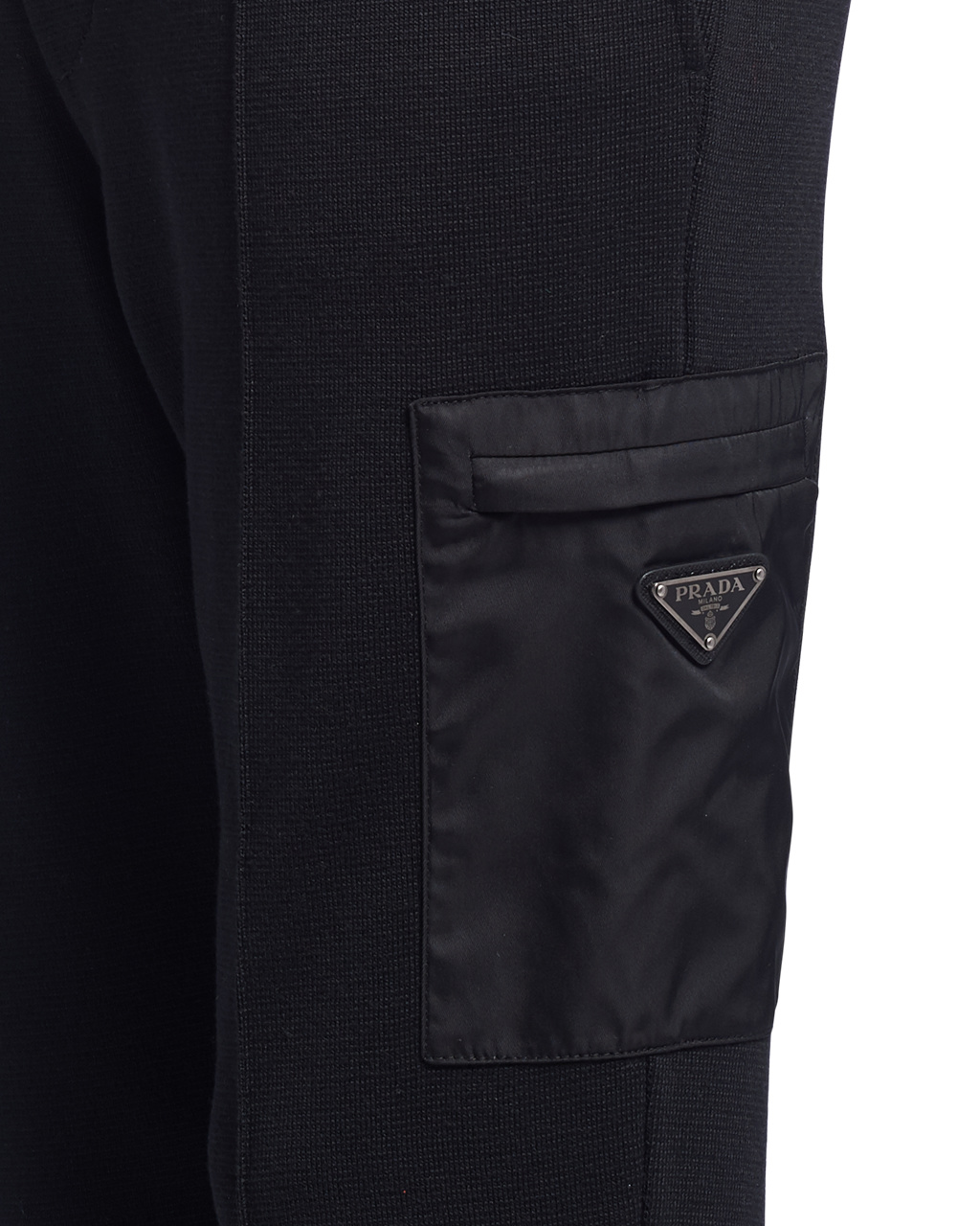 Prada Re-nylon Gabardine And Wool Pants Negras | 50287-TVNS