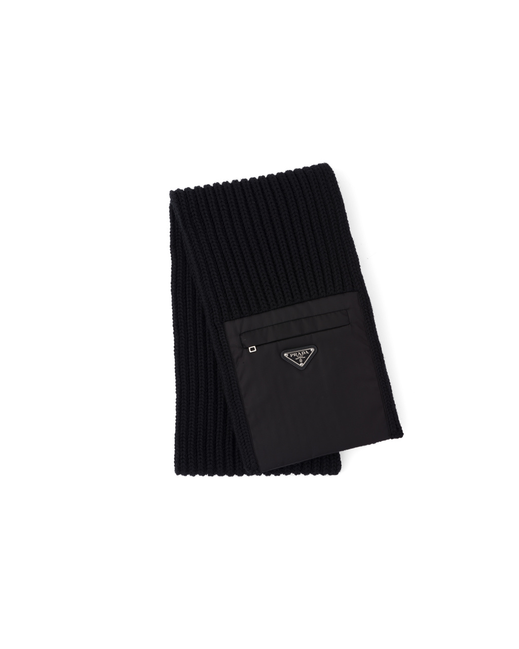 Prada Re-nylon Gabardine And Wool Scarf Negras | 85036-XIAO