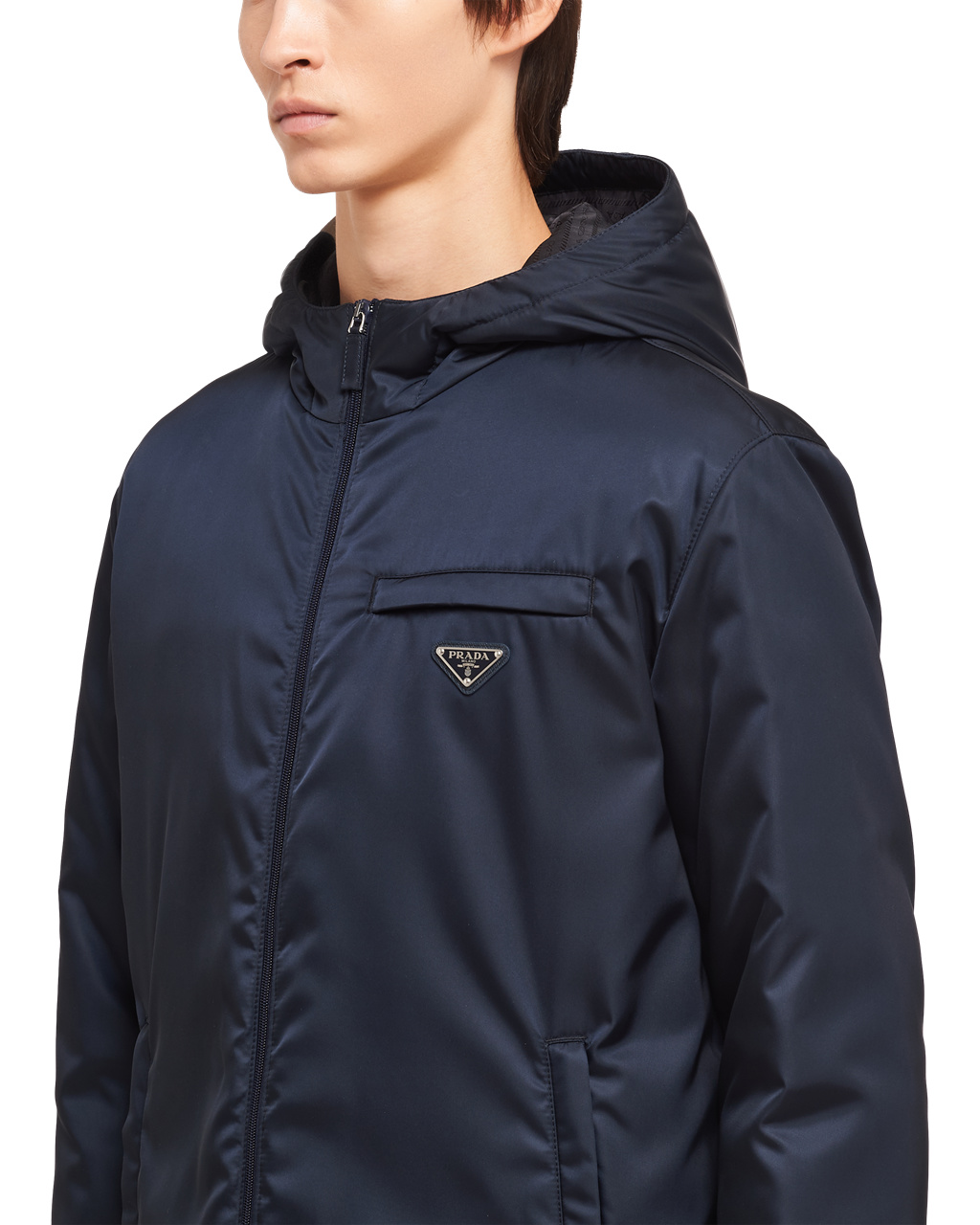 Prada Re-nylon Gabardine Puffer Coat Azul Marino | 32687-YXAH