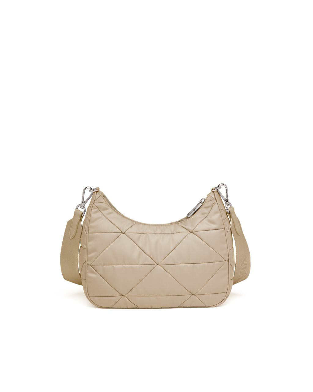 Prada Re-nylon Padded Hobo Bag Beige | 14395-QAUC