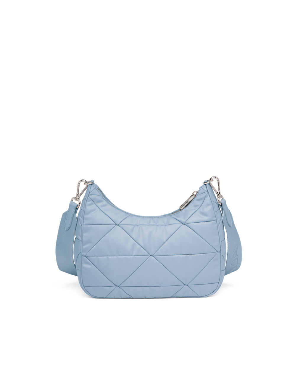 Prada Re-nylon Padded Hobo Bag Celeste | 63542-ADZX