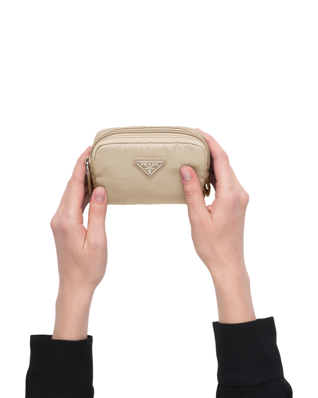 Prada Re-nylon Pouch Beige | 05913-HRYX