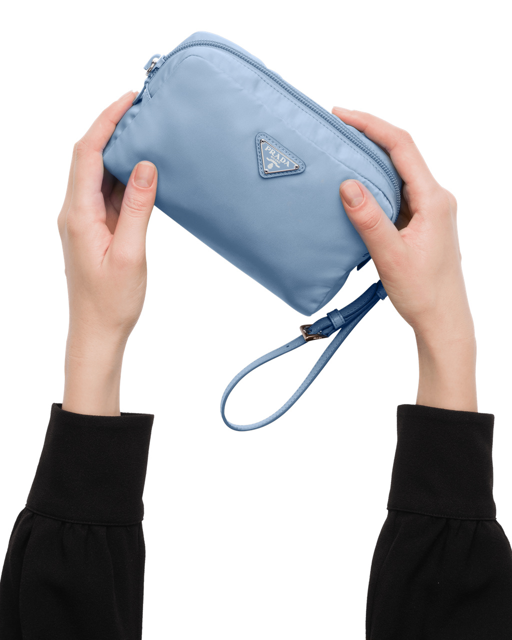 Prada Re-nylon Pouch Celeste | 87356-EMDK