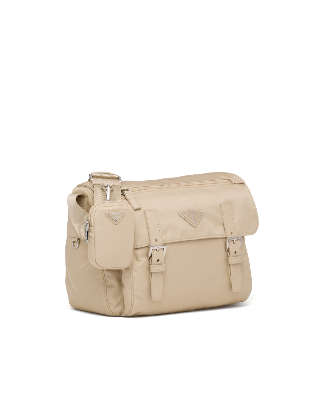 Prada Re-nylon Shoulder Bag Beige | 96815-ATNX