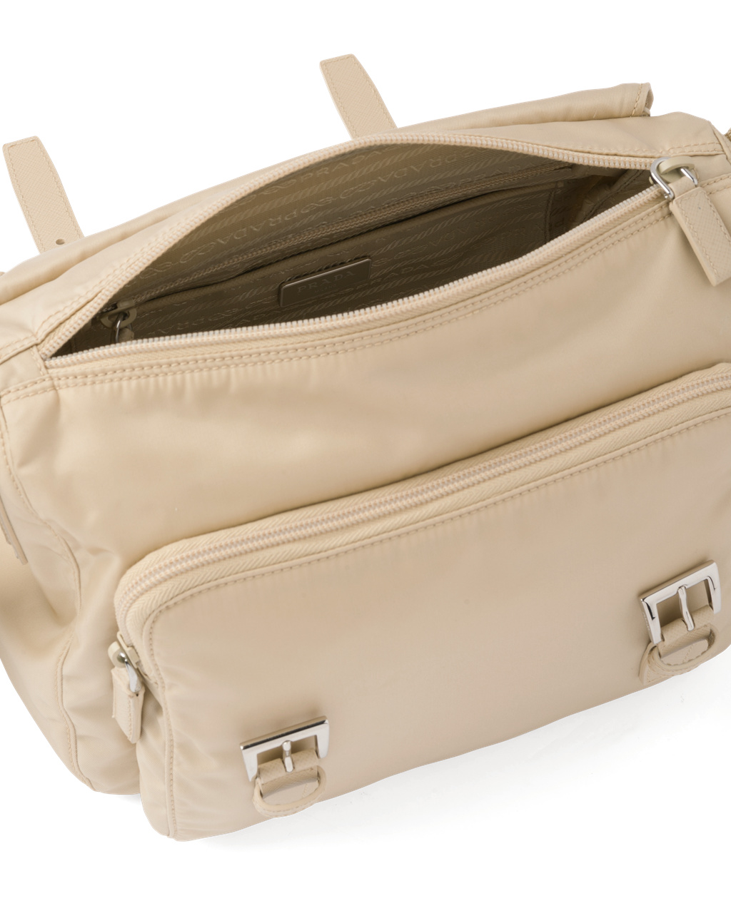 Prada Re-nylon Shoulder Bag Beige | 96815-ATNX