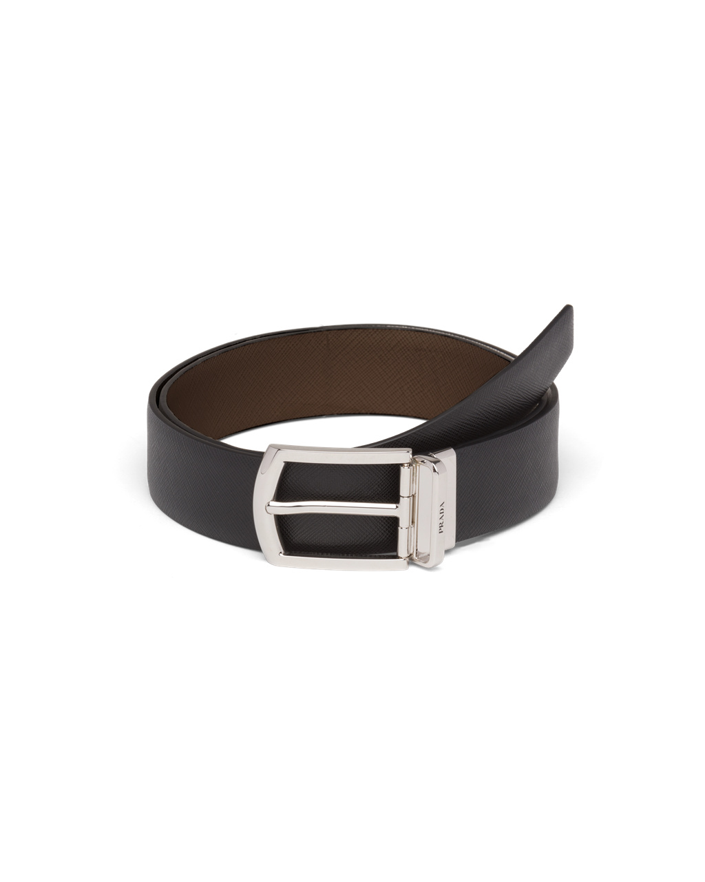 Prada Reversible Saffiano Cuero Belt Negras | 20567-AKIG