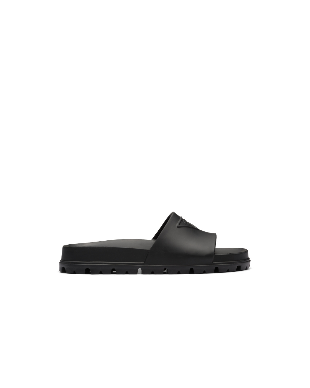 Prada Rubber Slides Negras | 25703-NQRA