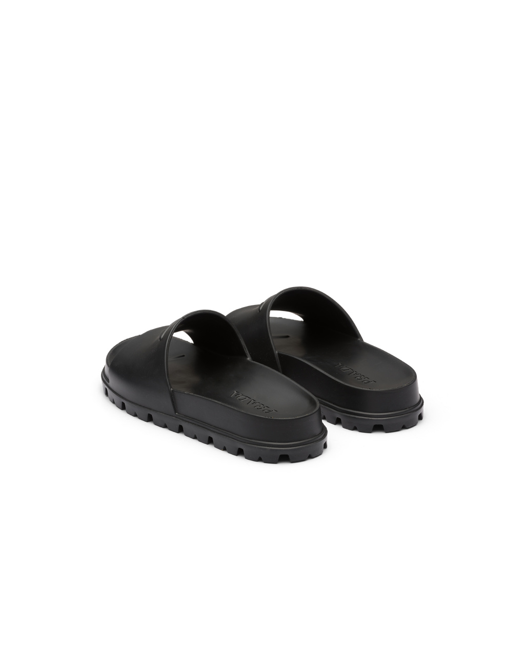 Prada Rubber Slides Negras | 25703-NQRA