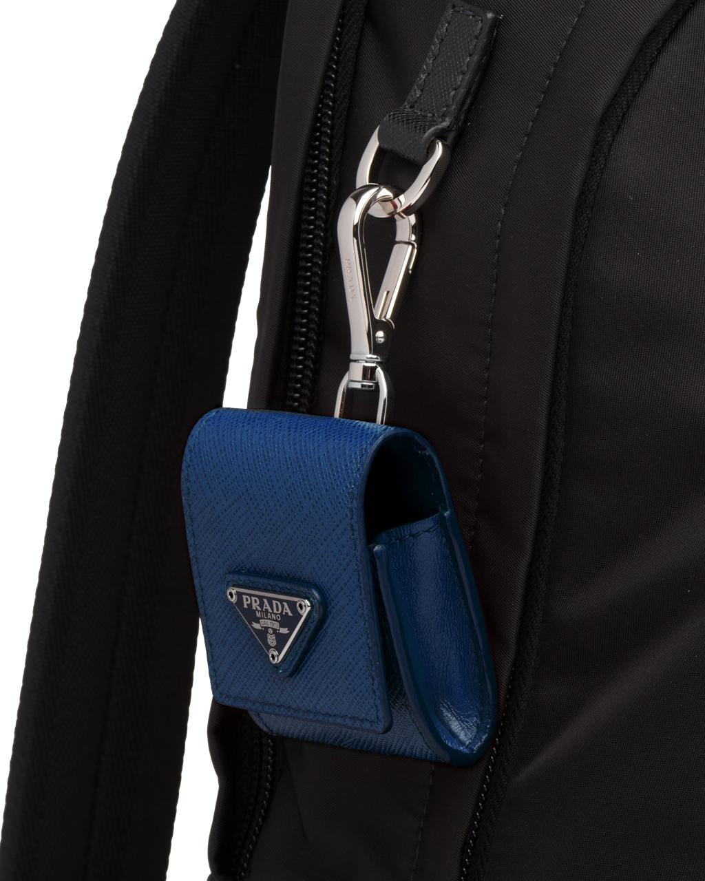 Prada Saffiano Cuero Airpods Case Bluette | 96234-BWJL