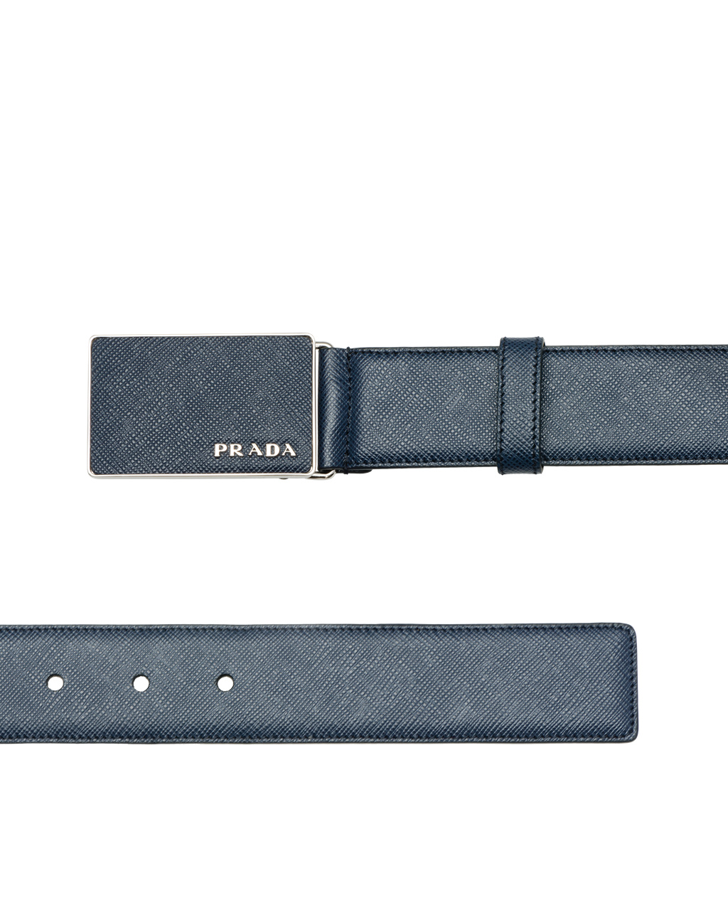 Prada Saffiano Cuero Belt Azules | 81725-YRAU