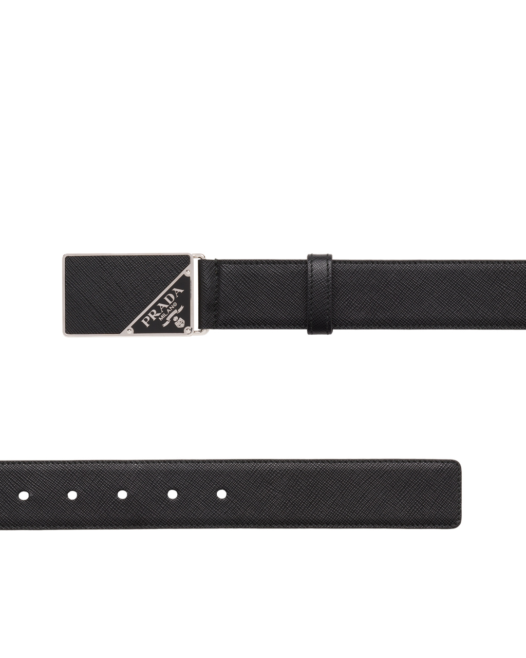 Prada Saffiano Cuero Belt Negras | 93067-XOEZ