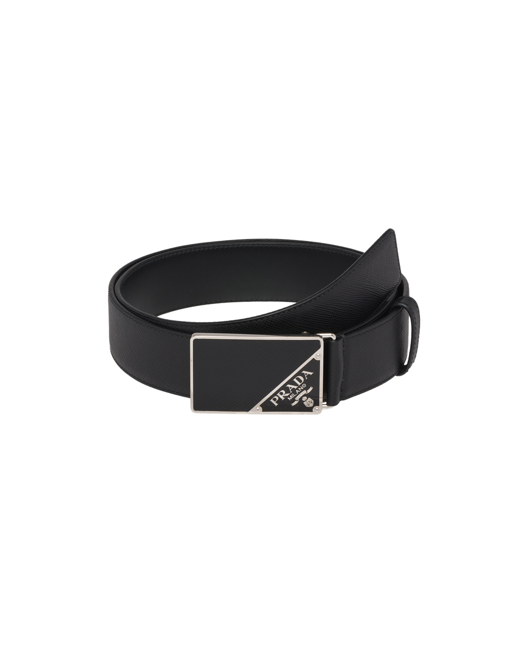 Prada Saffiano Cuero Belt Negras | 93067-XOEZ