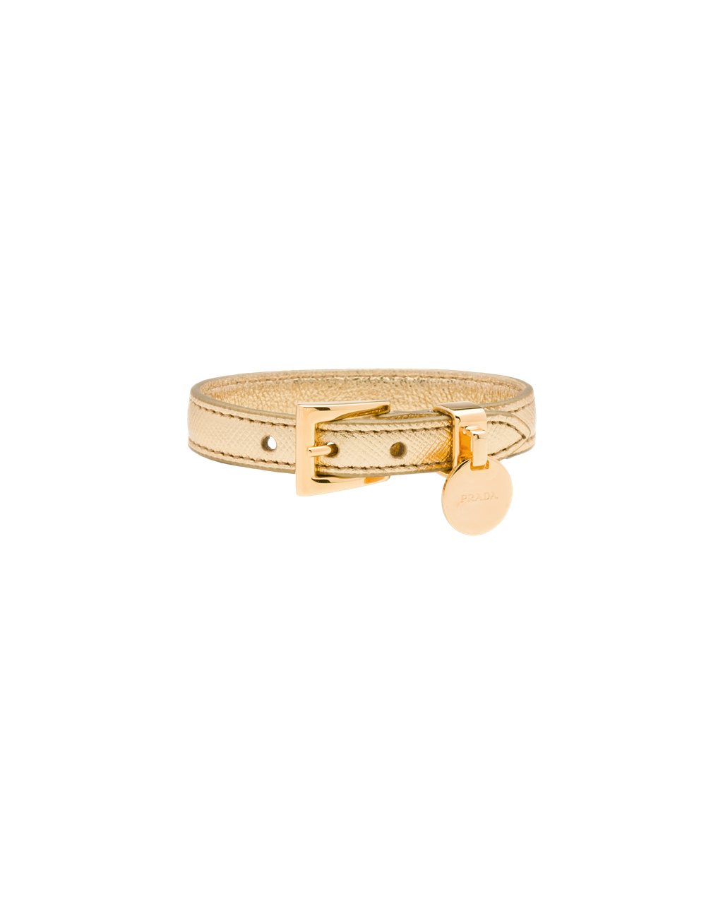 Prada Saffiano Cuero Bracelet Plateadas | 49056-EDRY