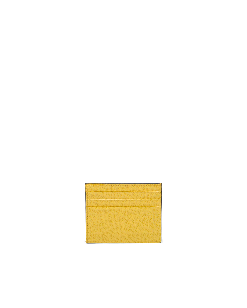 Prada Saffiano Cuero Card Holder Amarillo | 93754-RONG