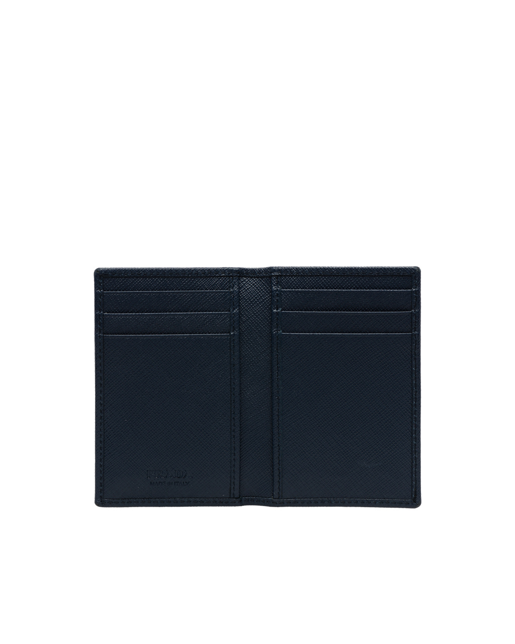 Prada Saffiano Cuero Card Holder Azules | 46035-VSHU