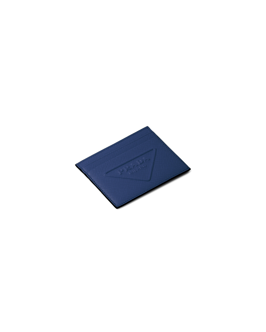 Prada Saffiano Cuero Card Holder Bluette | 47569-DVNW