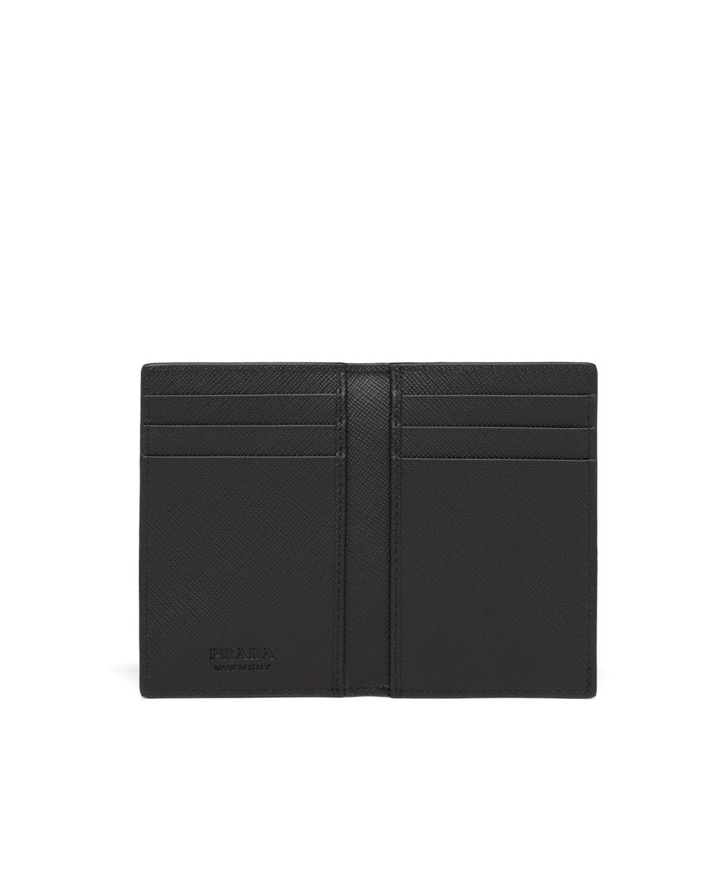 Prada Saffiano Cuero Card Holder Negras | 18974-LGUN