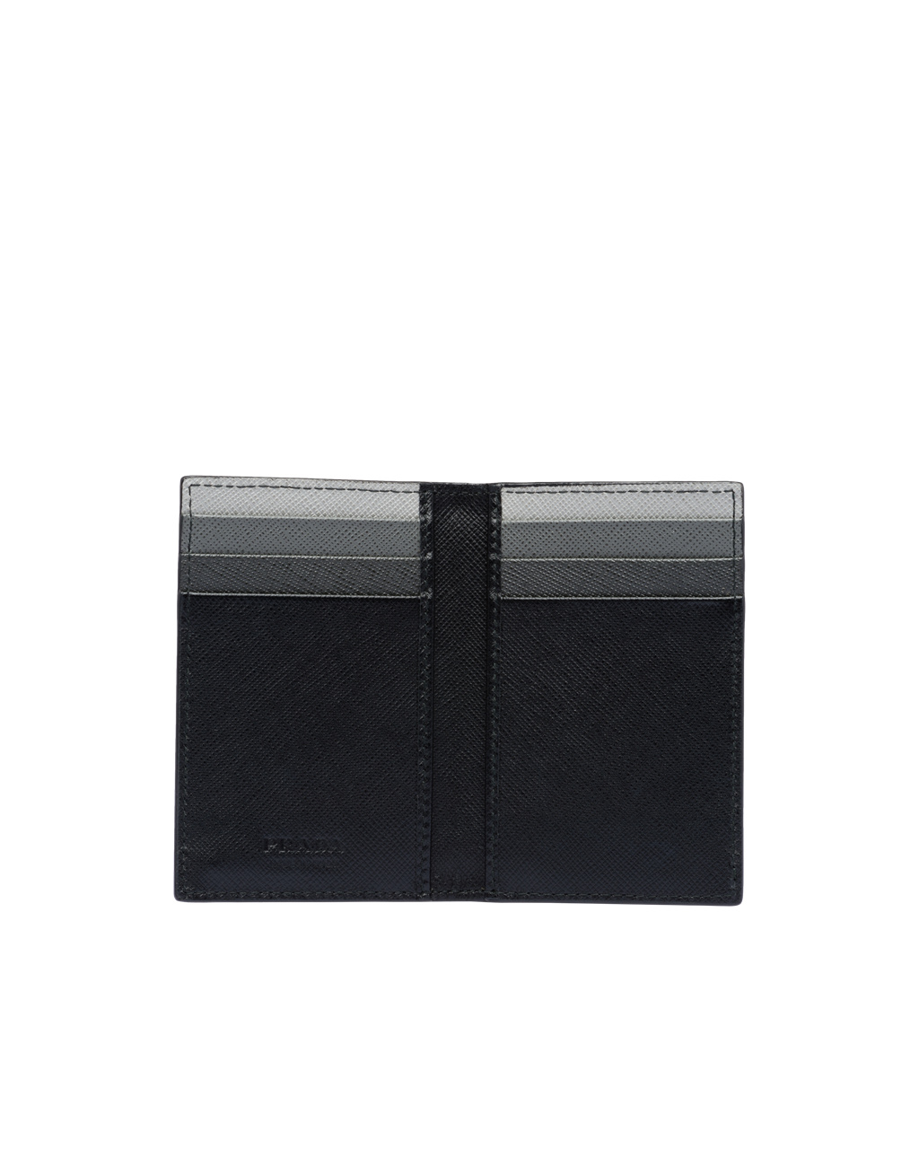 Prada Saffiano Cuero Card Holder Negras | 42801-GVRW