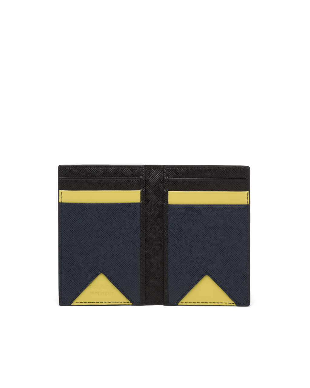 Prada Saffiano Cuero Card Holder Negras | 59130-ALWI