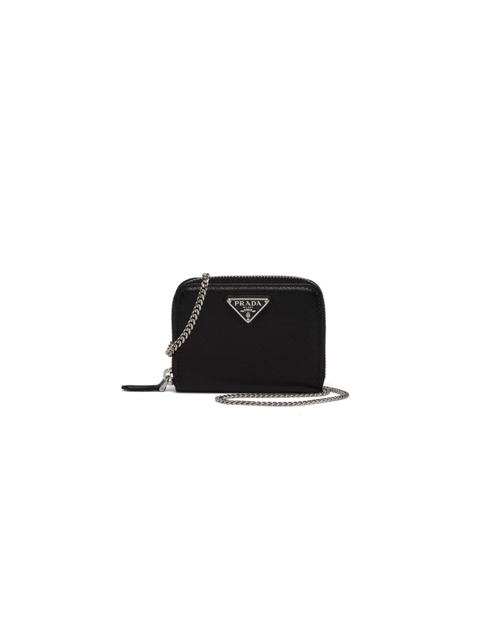 Prada Saffiano Cuero Card Holder Negras | 80734-IVPS