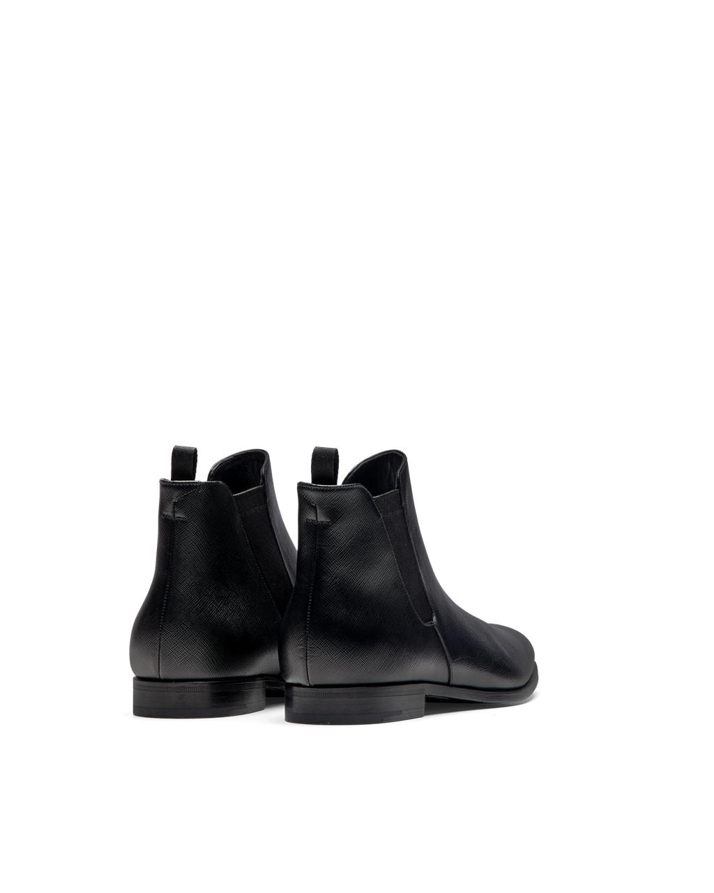 Prada Saffiano Cuero Chelsea Boots Negras | 41860-CYGL