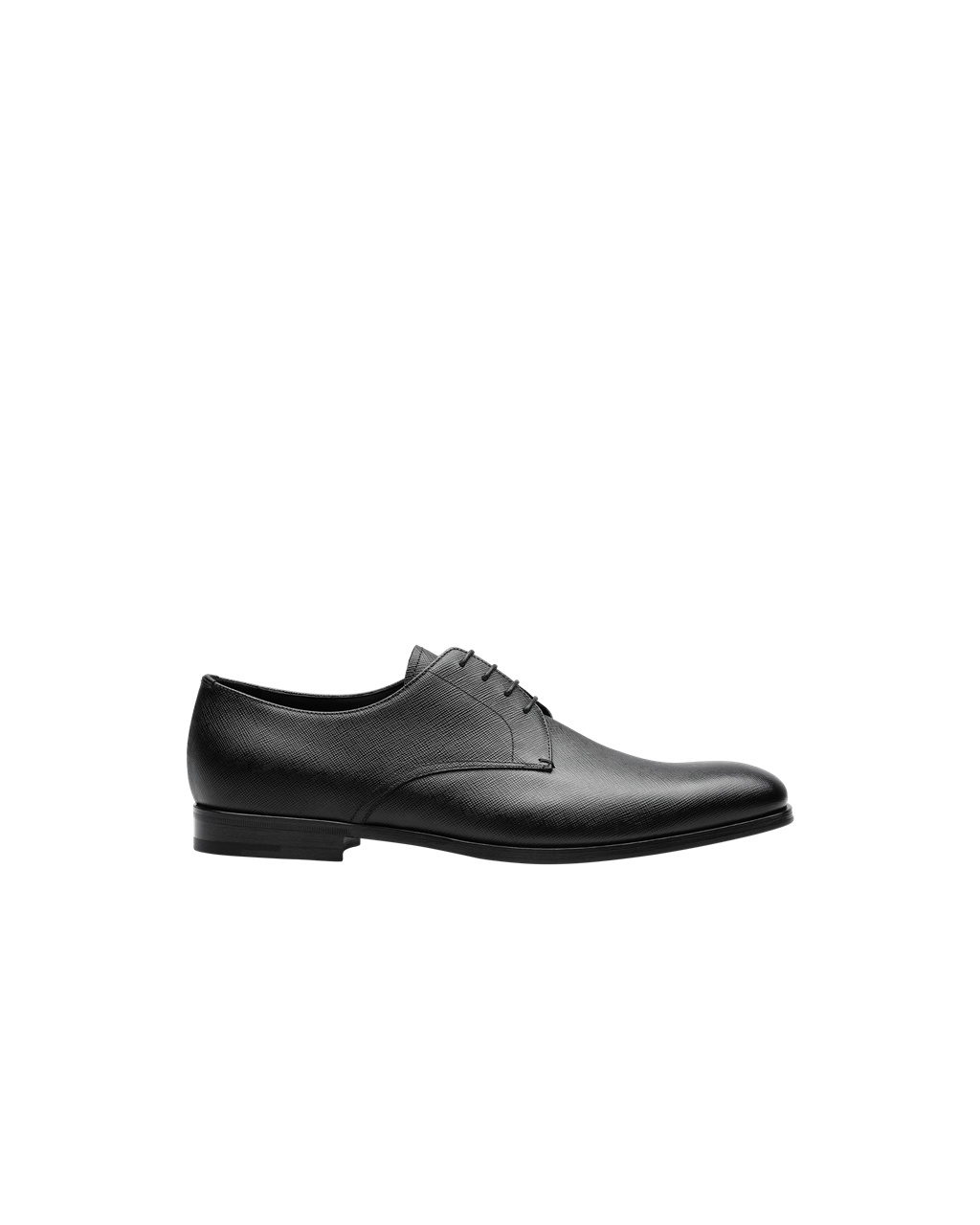 Prada Saffiano Cuero Derby Shoes Negras | 29670-KIVF