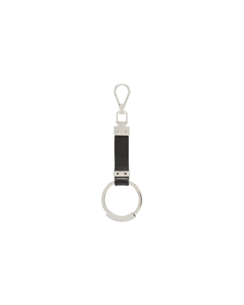 Prada Saffiano Cuero Keychain Negras | 01367-IOKG